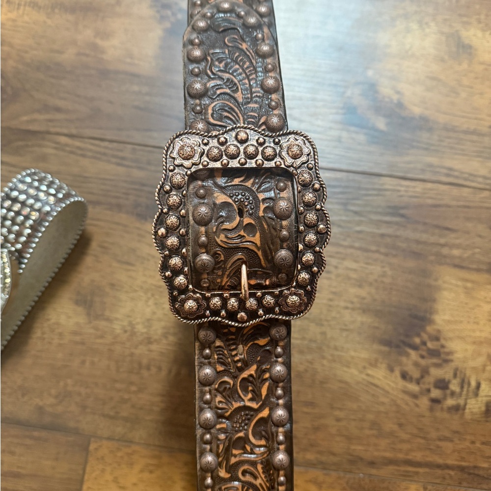 Intricately Designed Brown Belt
